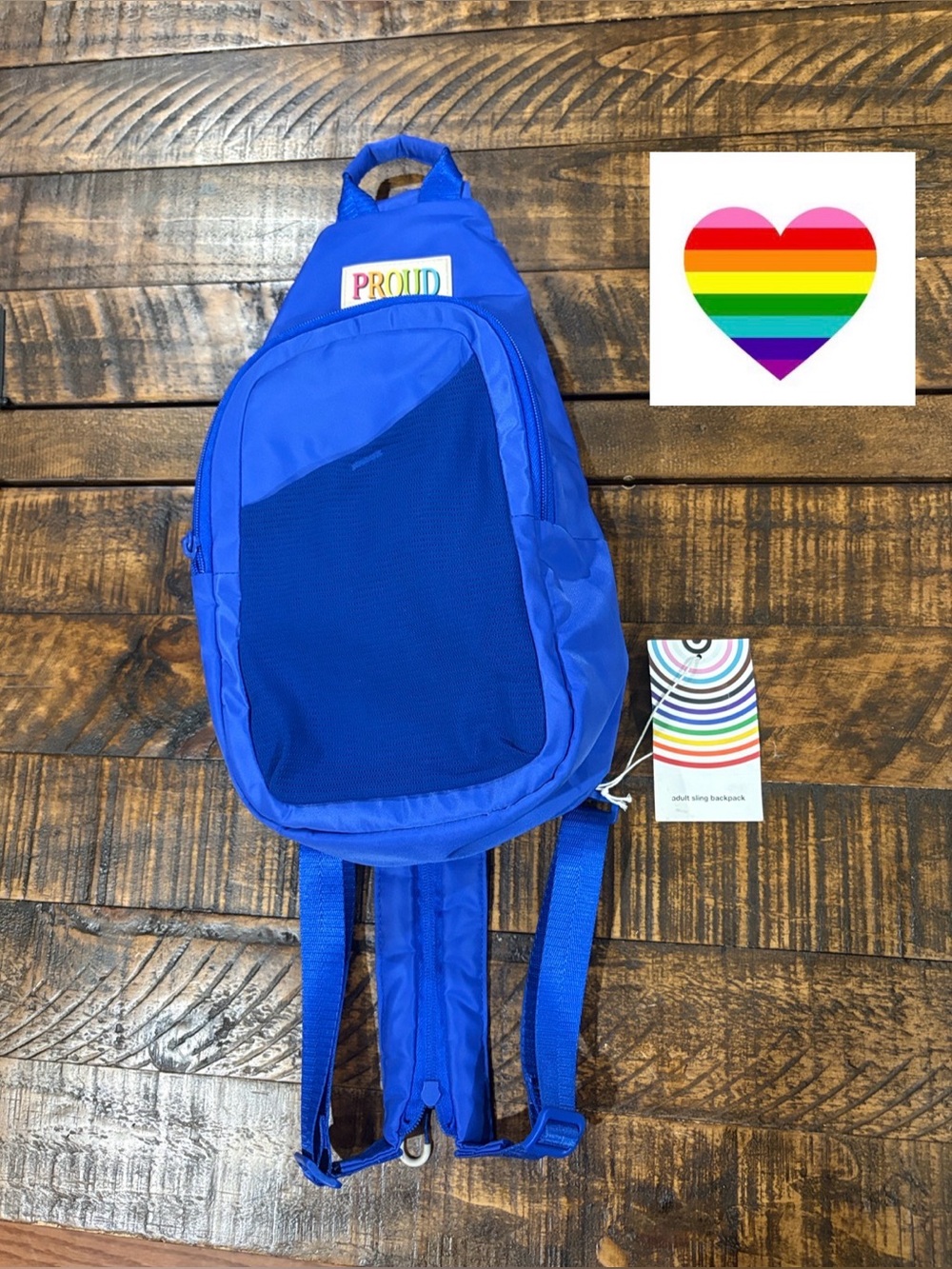PROUD Blue Sling Backpack by Pride